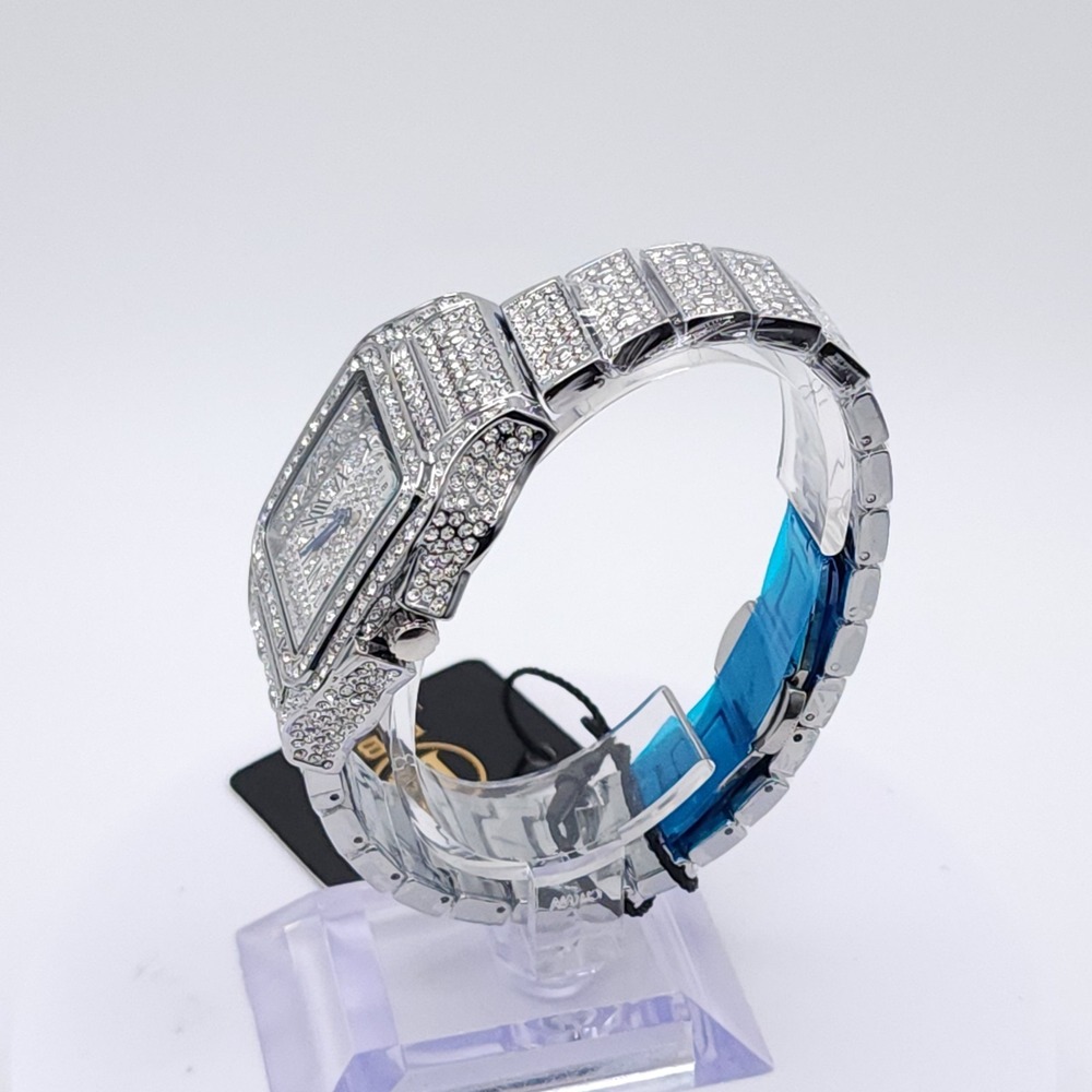 BIBI Iced Out Crystal Watch Silver 34mm - Picture 13 of 17
